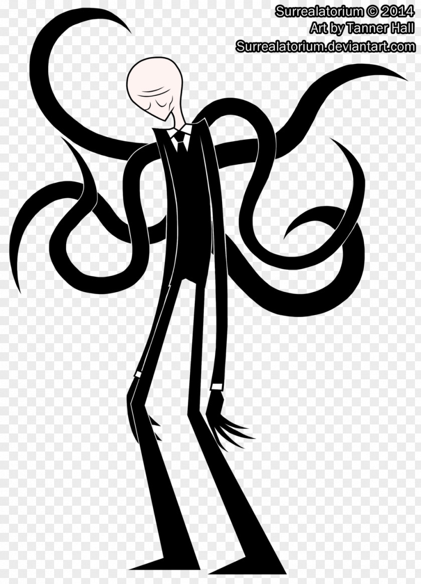 Slender Man Slenderman Art Drawing PNG