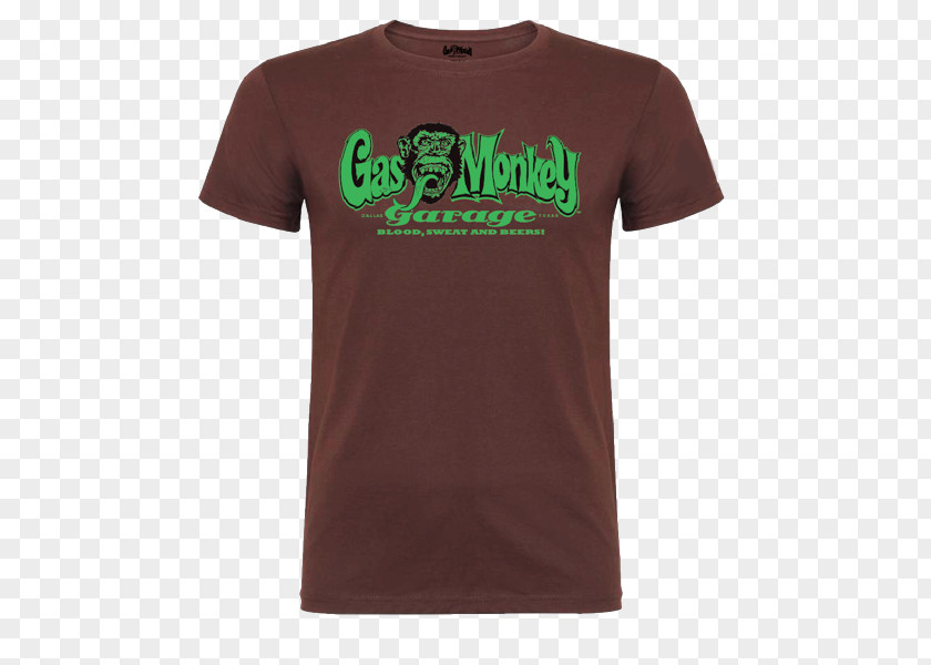 T-shirt Gas Monkey Garage T-Shirt OG Logo Blood Sweat And Tears T Shirt Black XL Sleeve PNG