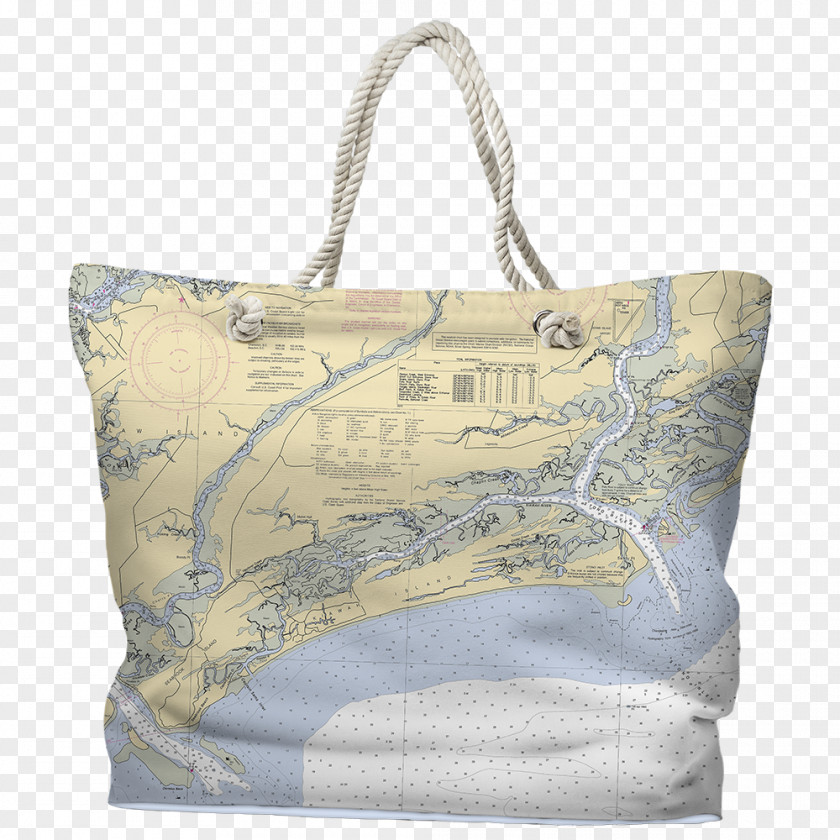 Decorative Bags Nautical Chart Florida Keys Map Bag PNG
