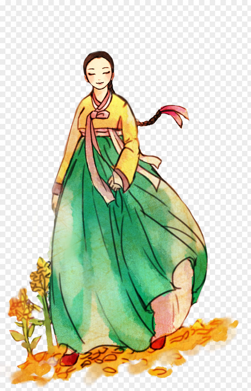 Korean Costume Hanbok South Korea Drawing Image Clothing PNG