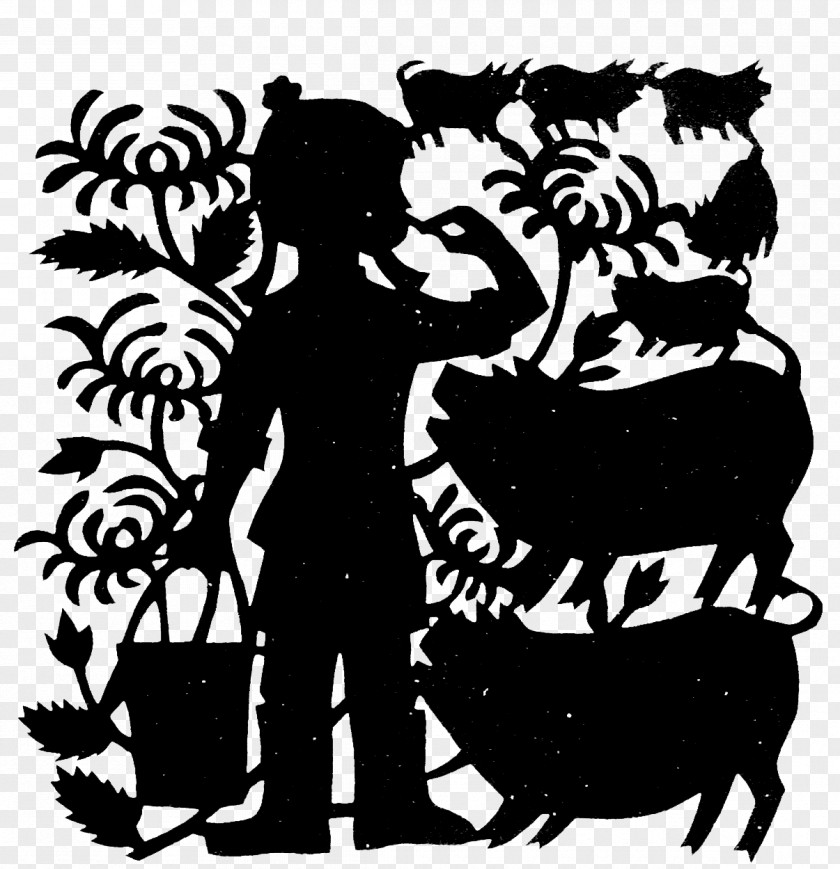 Pig Silhouette Papercutting Child PNG