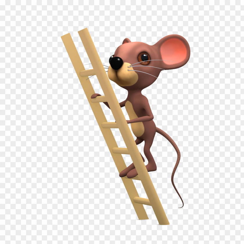 The Mouse Climbed Ladder Computer Drawing Illustration PNG
