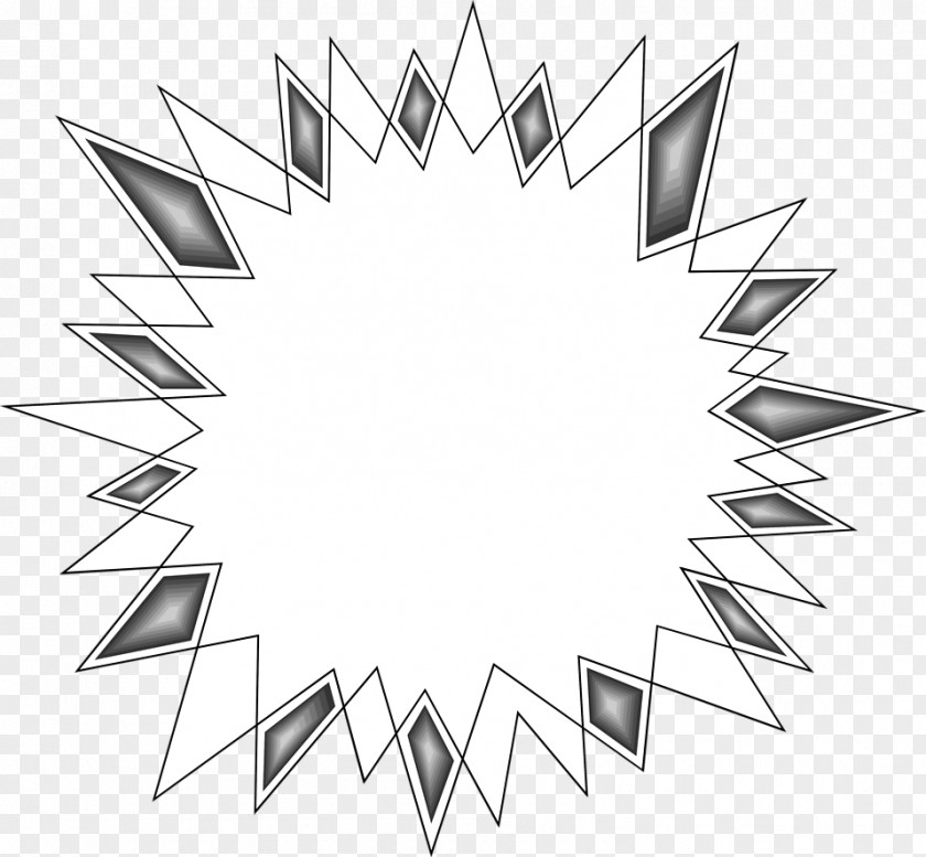 Bursting Vector Graphic Design Black And White Clip Art PNG