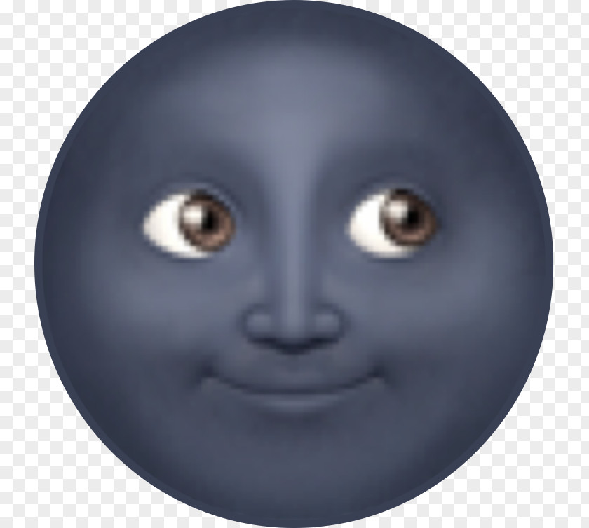 Emoji Black Moon Lunar Phase Full PNG