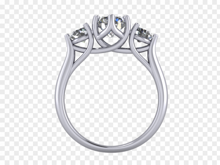 Silver Engagement Ring Jewellery Wedding PNG