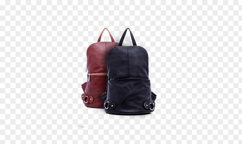 Backpack With Circle Handbag Leather PNG