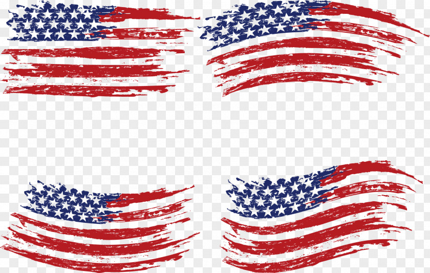 Banner Creative Damaged Flag Of The United States Clip Art PNG