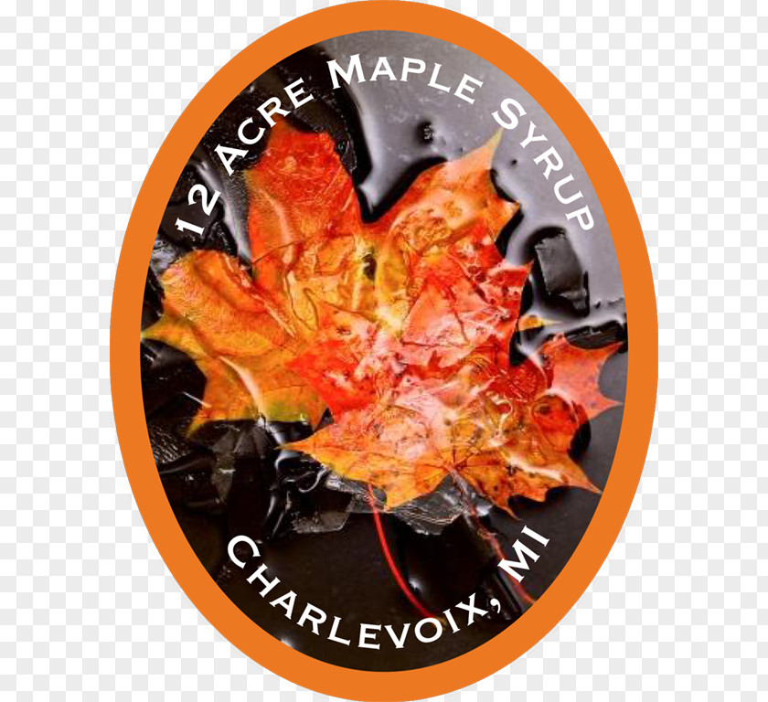 Label Barrel Charlevoix Marquette Maple Syrup Sticker PNG