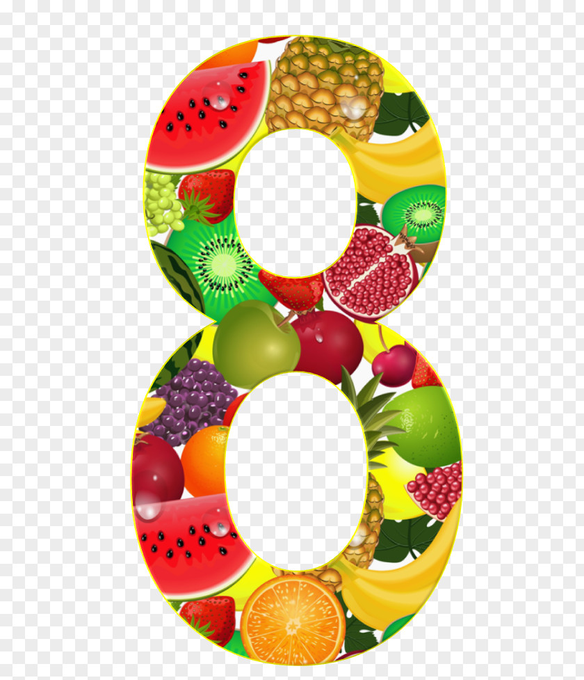 Numerical Digit Number Fruit Clip Art PNG