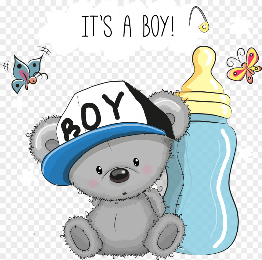 Teddy Bear Cuteness Cartoon PNG bear Cartoon, bottle butterfly Bear, gray baby clipart PNG