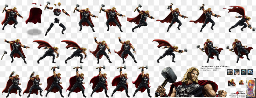 Avengers Thor: God Of Thunder Marvel: Alliance Iron Man Sprite PNG