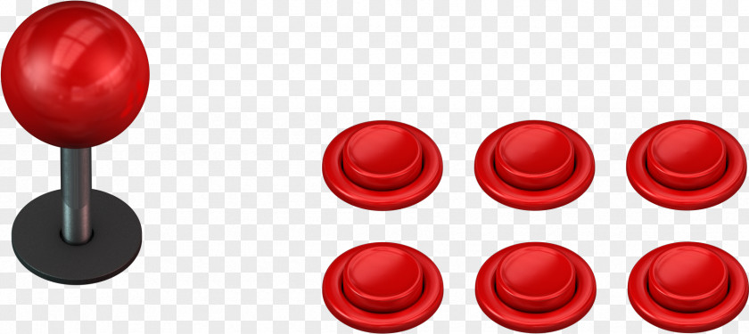 Button Games Joystick Red PNG