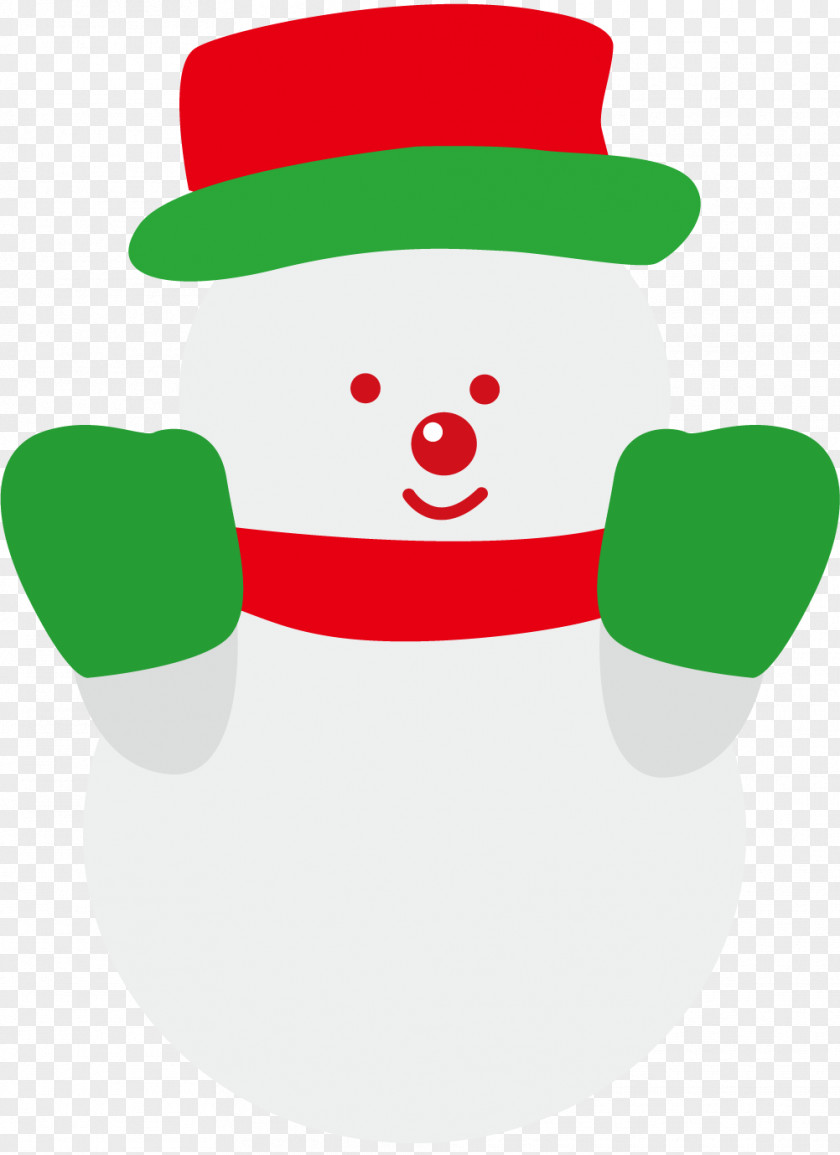 Cute Christmas Snowman. PNG