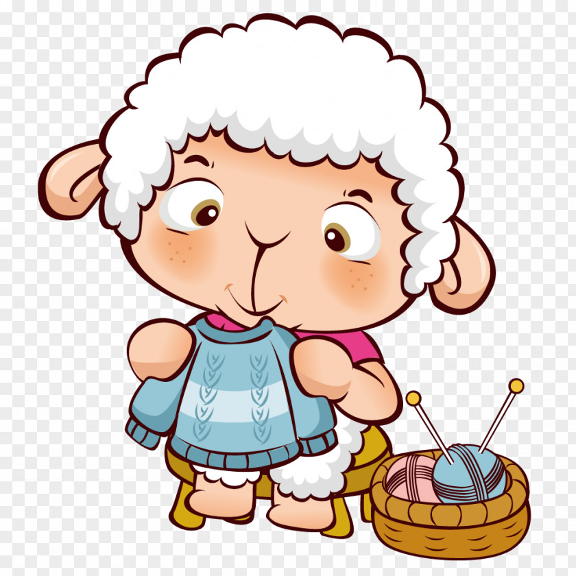 Knitting Sheep Goat Clip Art PNG