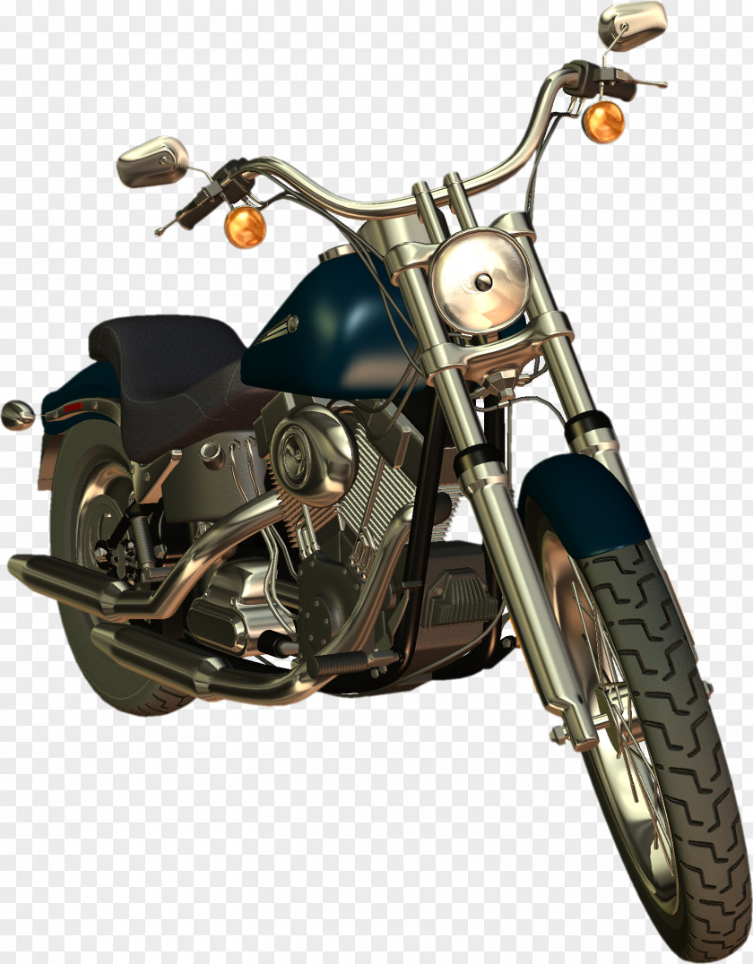 Retro Cool Motorcycle Car Indian Chopper PNG
