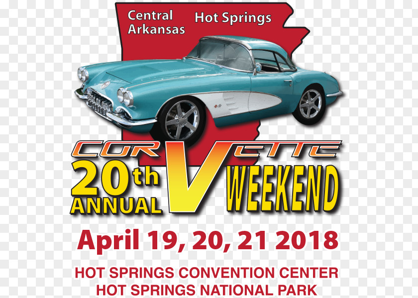 Spring Flyer Car Chevrolet Corvette Gallery Central HOT SPRINGS CORVETTE WEEKEND PNG