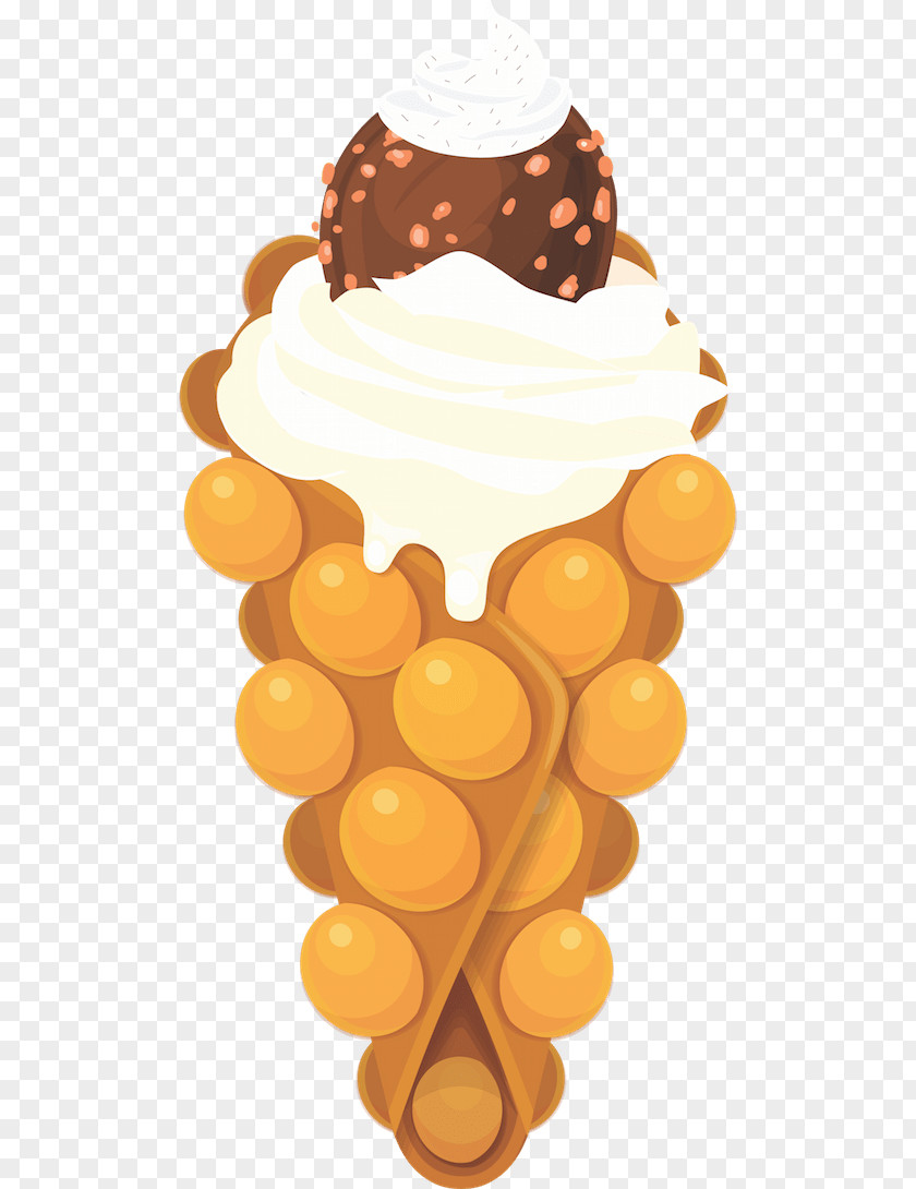 Ice Cream Egg Waffle Belgian PNG