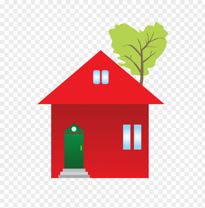Red Jungle Lodge House Renting Clip Art PNG