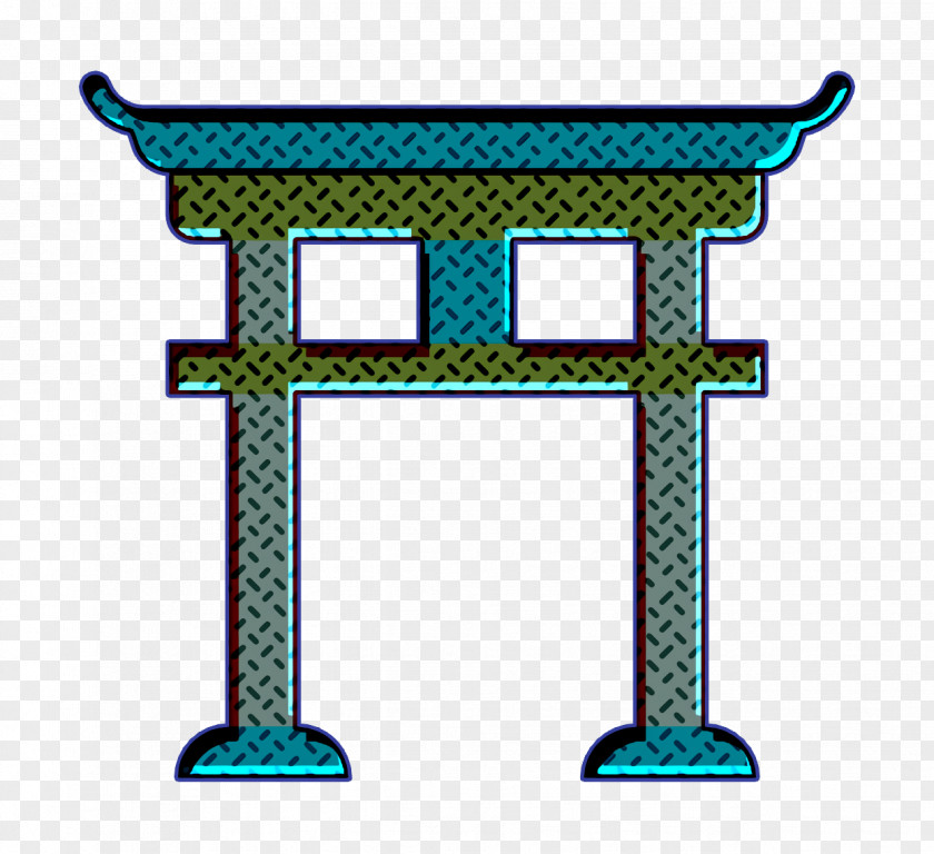 Torii Icon Japanese Color Japan PNG