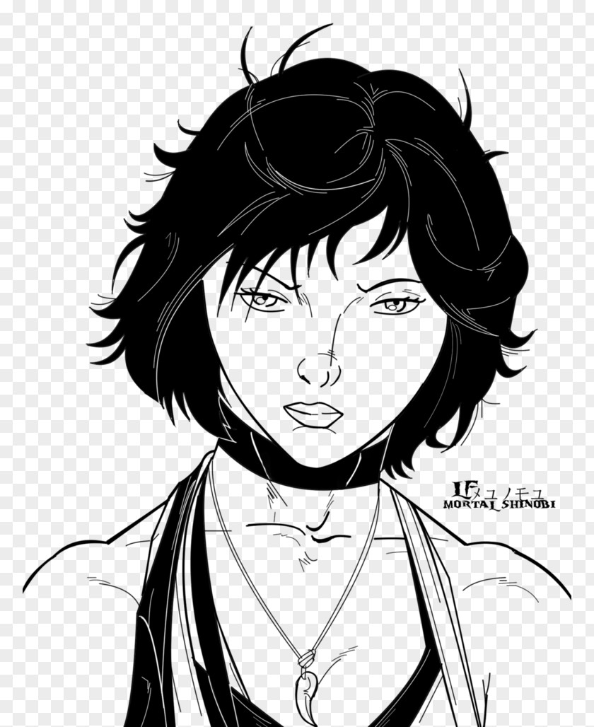Adawong Art Film Podcast Black Hair Sketch PNG