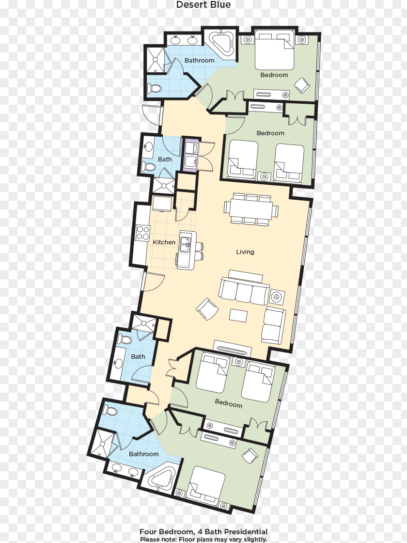 Hotel Wyndham Desert Blue Hotels.com Room Floor Plan PNG