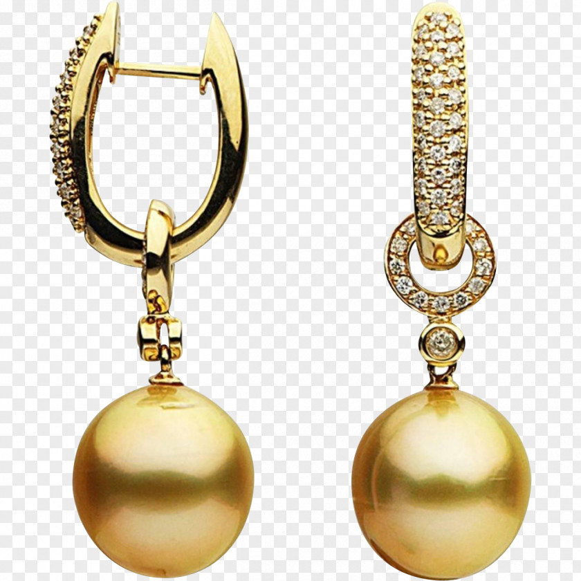 Lustre Earring Pearl Jewellery Gold Gemstone PNG