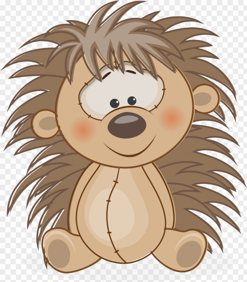 Vector Cartoon Hedgehog Drawing Illustration PNG