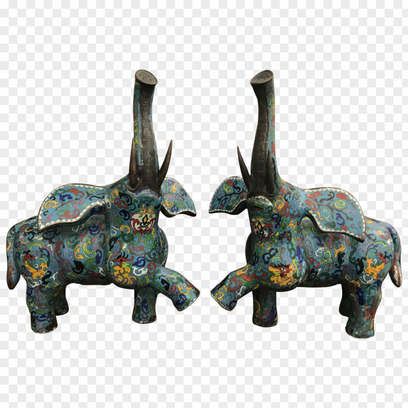 Chinese Antique Indian Elephant Bronze Elephantidae PNG