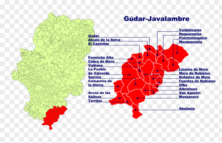 Gúdar Sierra De Javalambre Map Calle Comarca PNG