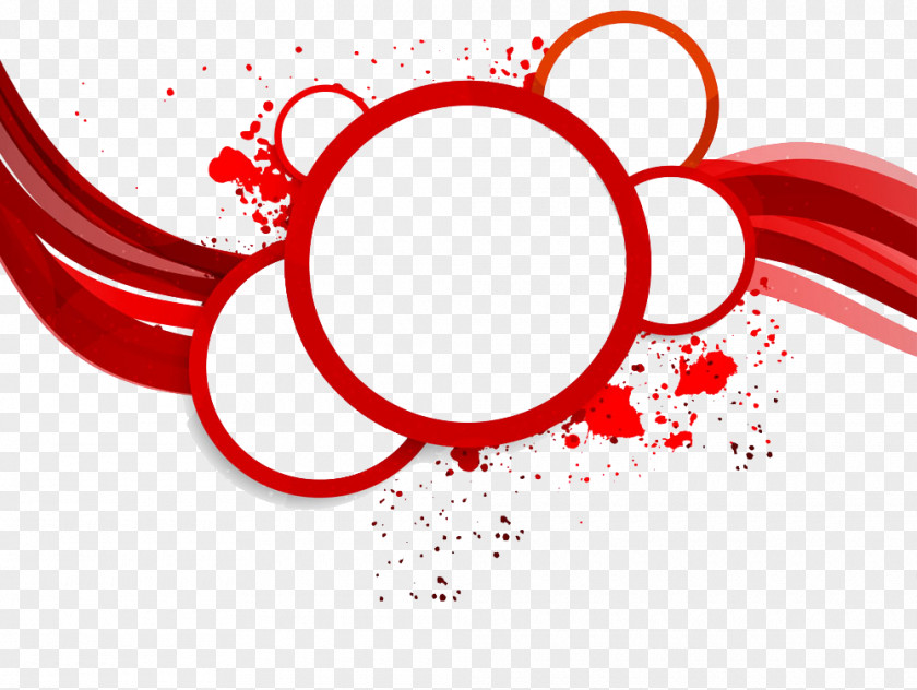 Red Decorative Circle Diagram Abstract Art Royalty-free PNG
