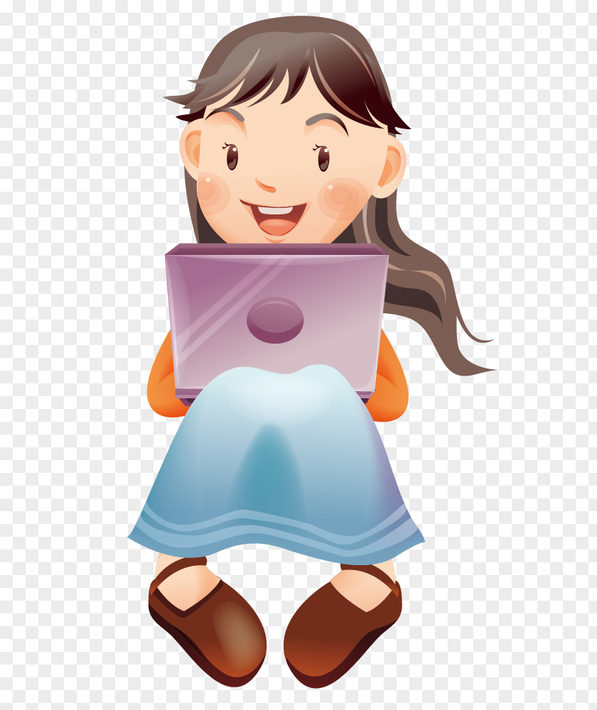 Purple Child Fashion Girl PNG , play computer clipart PNG