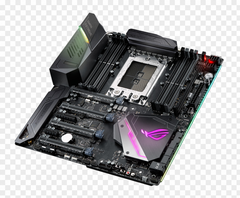 Rog Socket TR4 Mainboard Asus ROG Zenith Extreme PC Base AMD Form Factor E Motherboard DDR4 SDRAM PNG