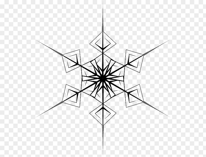 Snowflake Hexagon Crystal Clip Art PNG