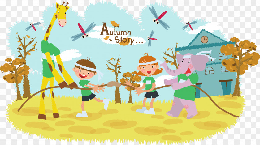 A Fairy Tale Autumn Illustration PNG