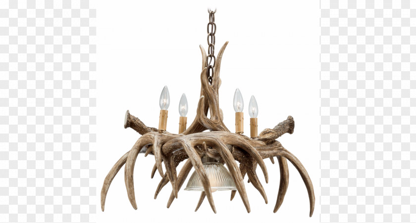 Antler White-tailed Deer Elk Chandelier PNG