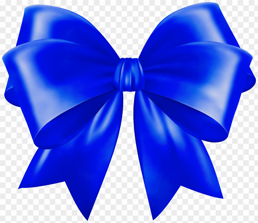 Electric Blue Ribbon Bow PNG