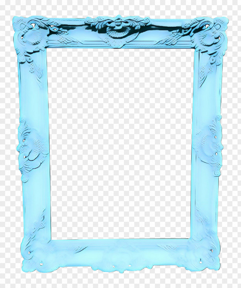 Picture Frame Aqua Retro Background PNG