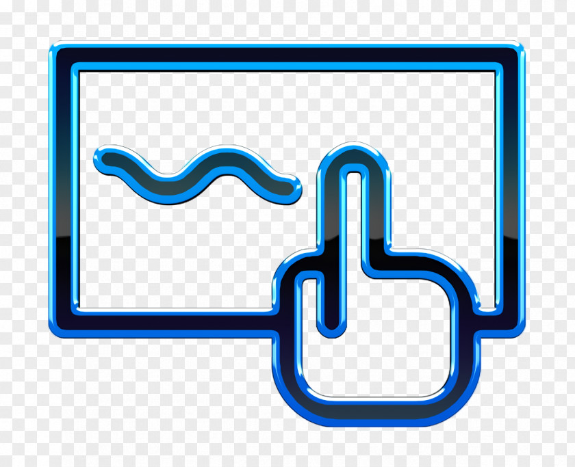 Rectangle Electric Blue Accessories Icon Draw Equipment PNG