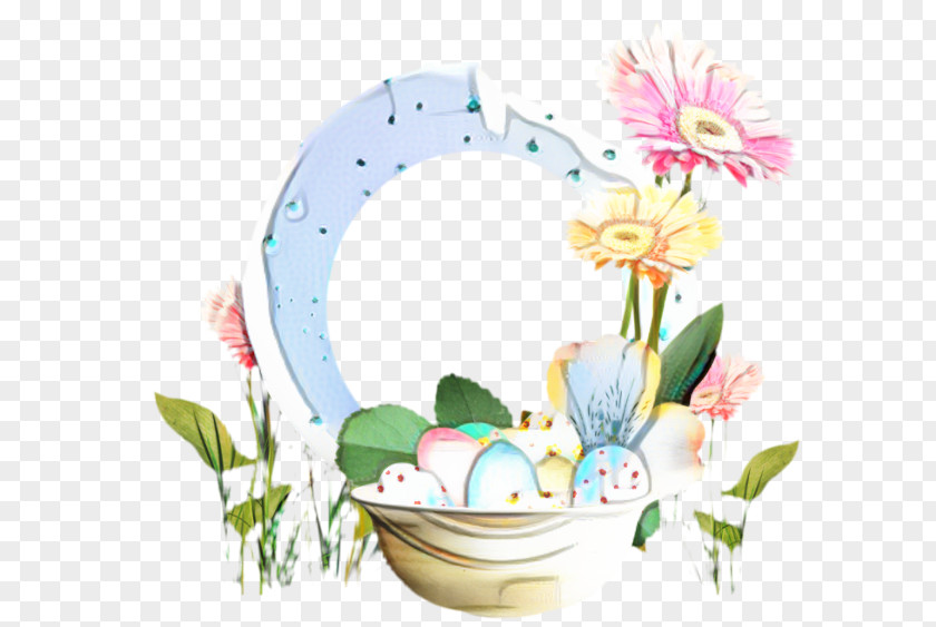 Tableware Wildflower Easter Egg Background PNG
