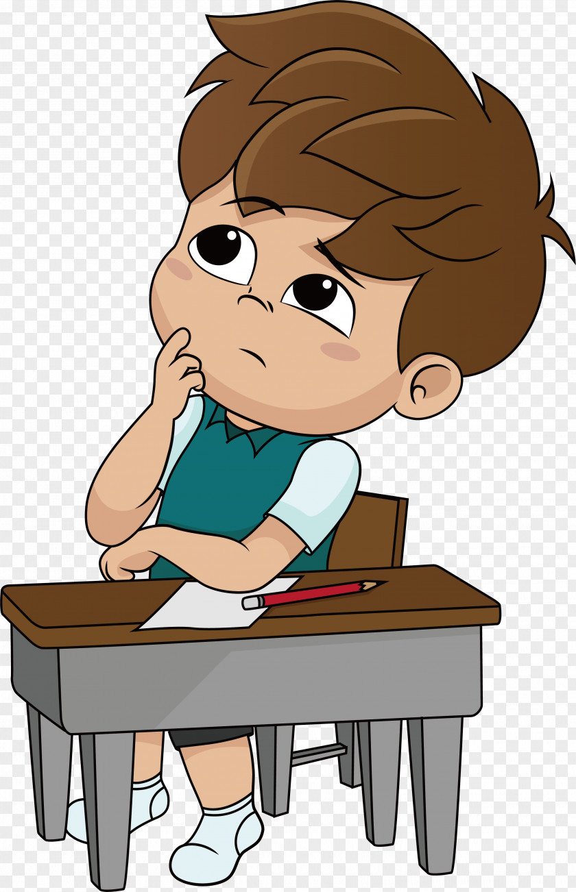 A Thinking Little Boy Royalty-free Thought Illustration PNG