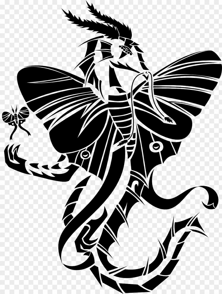 Butterfly Luna Moth Tattoo Art PNG