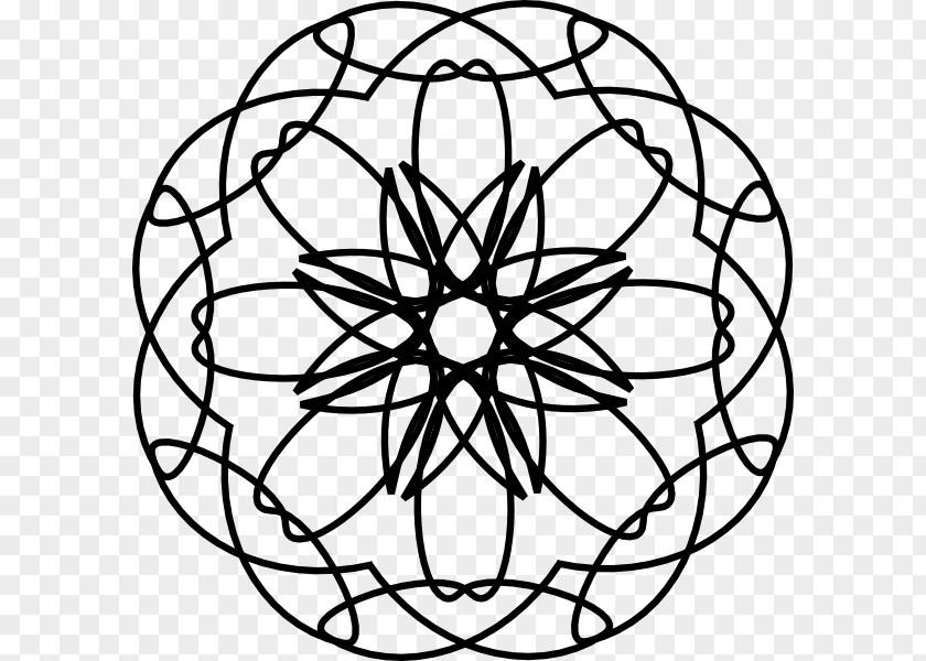 Vector Ornament Mandala Wikimedia Commons Overlapping Circles Grid Pattern PNG