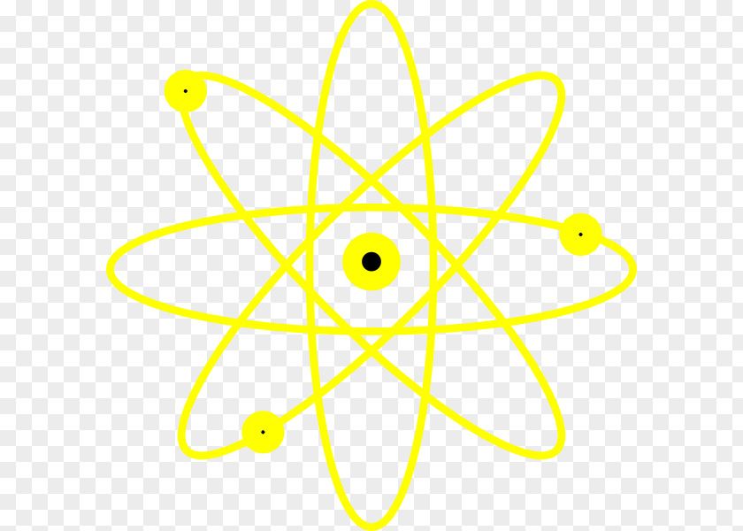 Yellow Atom Lattice Clip Art PNG