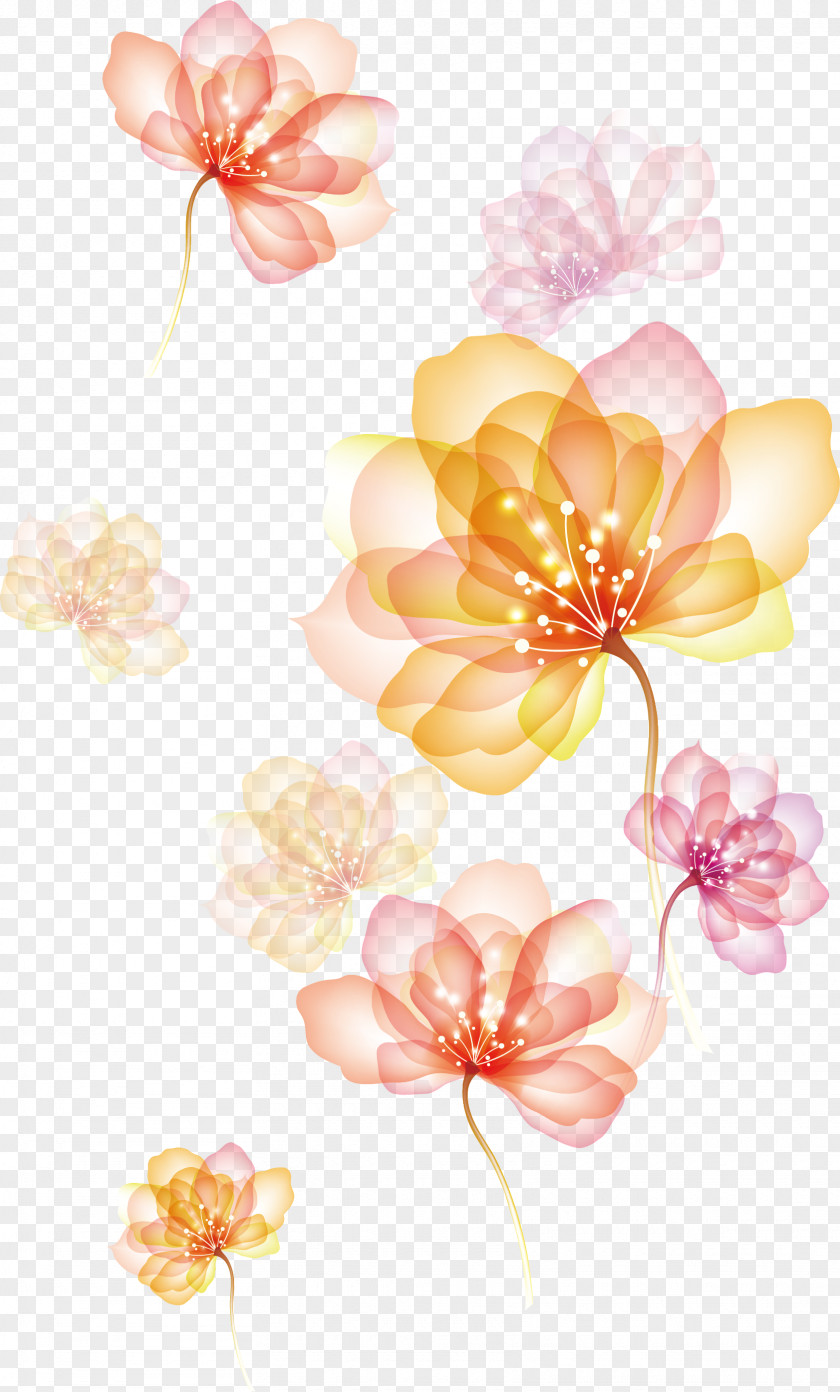 Effect Of Spreading Flowers PNG