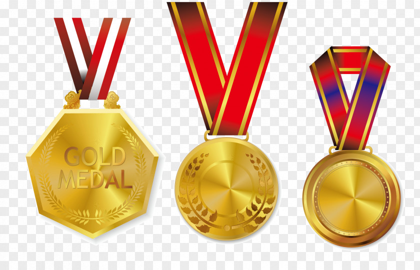 Medal Elements Gold Olympic Trophy PNG