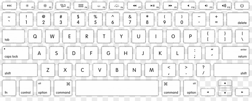English MacBook Computer Keyboard Retina Display Apple PNG