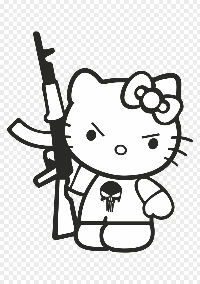 Hello Kitty Sticker Decal Firearm AK-47 PNG