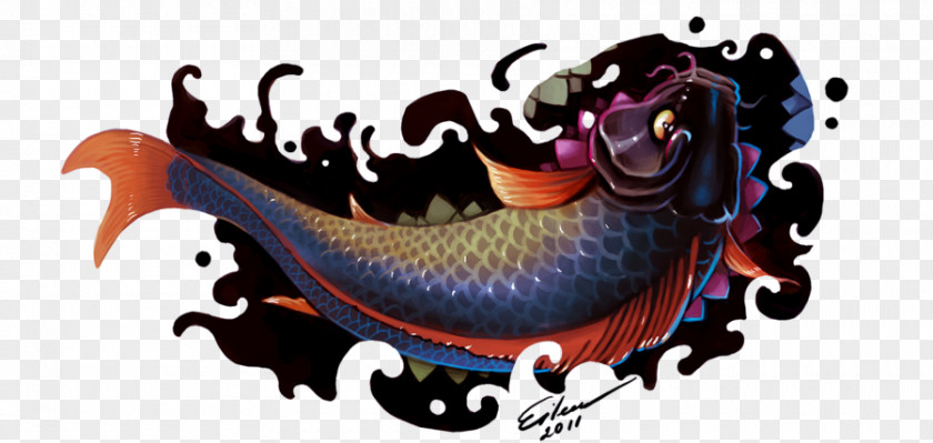 Koi Fish Cartoon Legendary Creature PNG