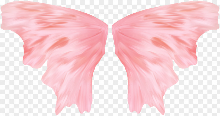Pink Wings Butterfly Neck Fur PNG