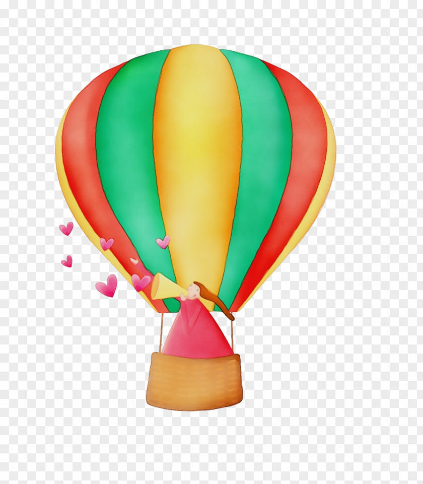 Aircraft Aerostat Hot Air Balloon Watercolor PNG